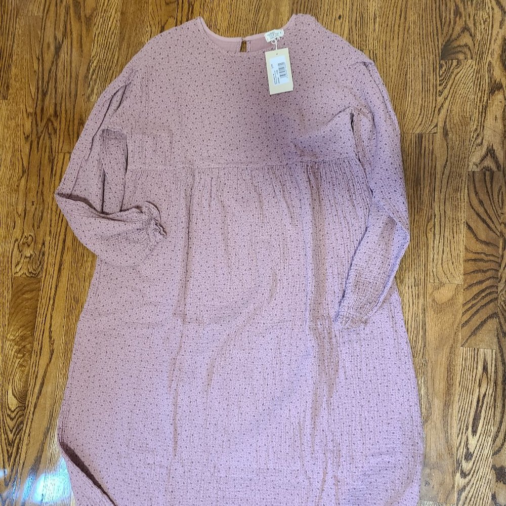 HOLIDAY SALE BRAND NEW my little cozmo size 12 girls pink dress organic cotton